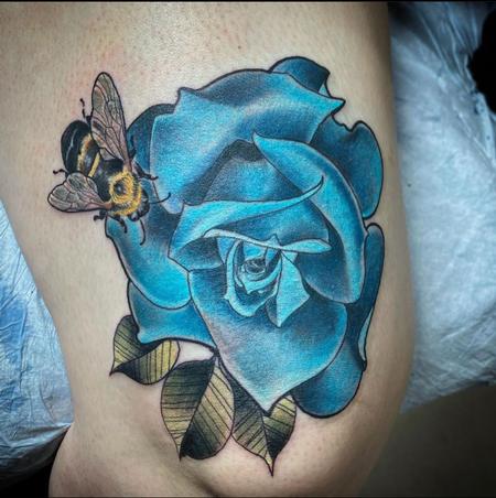 Tattoos - Miss Amanda Blue Rose - 141517